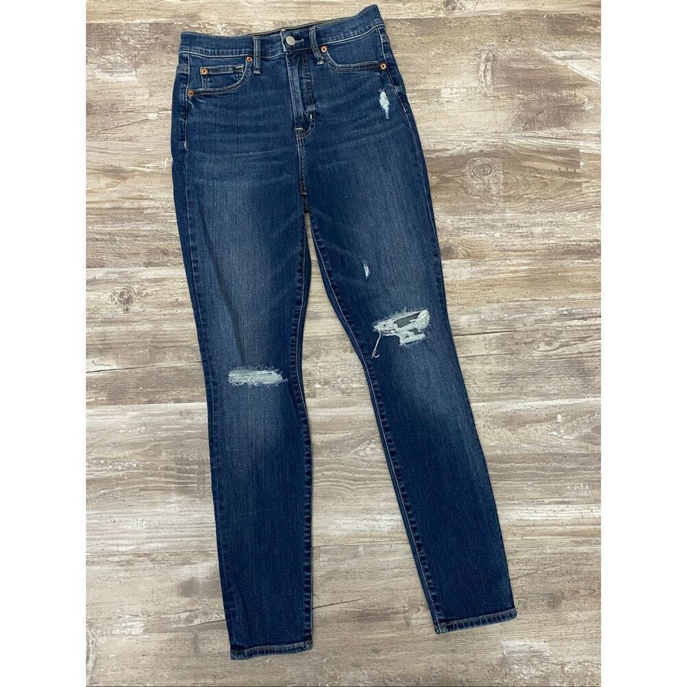 GAP Denim True Skinny Jeans High Rise Distressed Women’s Sz 4/27R